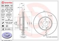 BREMBO 09.8404.11 - Disco de freno