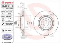 BREMBO 09.8642.11 - Disco de freno