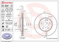 BREMBO 09.8681.10 - Disco de freno
