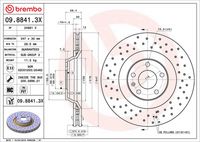 BREMBO 09.8841.3X - Disco de freno