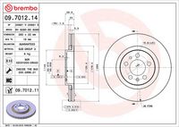 BREMBO 09701214 - Disco de freno - PRIME LINE