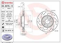 BREMBO 09.9078.1X - Disco de freno