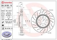 BREMBO 09.9130.1X - Disco de freno