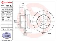 BREMBO 09.7421.81 - Disco de freno