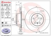 BREMBO 09.9372.21 - Disco de freno