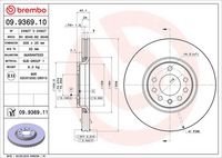 BREMBO 09.9369.10 - Disco de freno