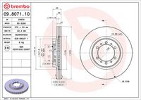 BREMBO 09.8071.11 - Disco de freno