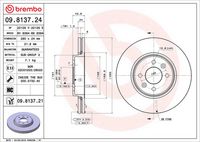 BREMBO 09.8137.24 - Disco de freno