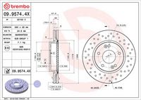BREMBO 09.9574.4X - Disco de freno