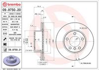 BREMBO 09.9750.21 - Disco de freno