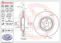 BREMBO 09.9821.20 - Disco de freno