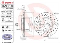 BREMBO 09.A047.21 - Disco de freno
