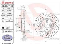 BREMBO 09.A047.11 - Disco de freno