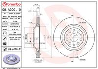 BREMBO 09.A200.10 - Disco de freno