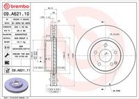 BREMBO 09.A621.10 - Disco de freno