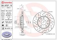 BREMBO 09.A727.1X - Disco de freno