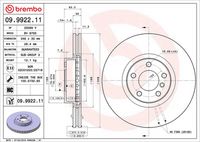 BREMBO 09.9922.11 - Disco de freno