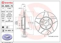 BREMBO 09A90575 - Disco de freno - XTRA LINE - Max