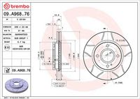 BREMBO 09.A968.76 - Disco de freno
