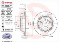 BREMBO 09.B338.11 - Disco de freno