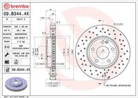 BREMBO 09.B344.4X - Disco de freno