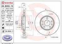 BREMBO 09.B353.11 - Disco de freno
