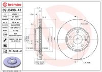 BREMBO 09.B436.41 - Disco de freno