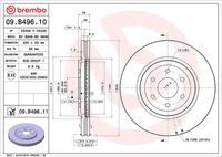 BREMBO 09.B496.11 - Disco de freno
