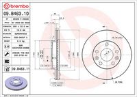 BREMBO 09.B463.10 - Disco de freno