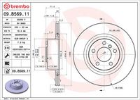 BREMBO 09.B569.11 - Disco de freno
