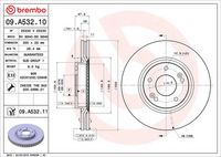 BREMBO 09.A532.10 - Disco de freno