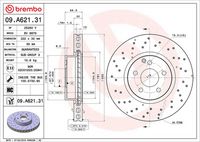 BREMBO 09.A621.31 - Disco de freno