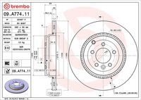 BREMBO 09.A774.11 - Disco de freno