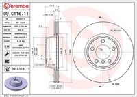 BREMBO 09.C116.11 - Disco de freno