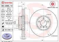BREMBO 09.C393.13 - Disco de freno