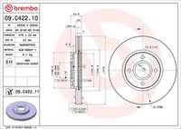BREMBO 09.C422.11 - Disco de freno
