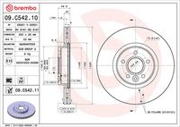 BREMBO 09.C542.11 - Disco de freno