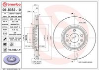 BREMBO 09.B352.11 - Disco de freno