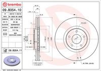 BREMBO 09.B354.10 - Disco de freno