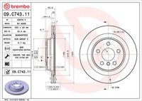 BREMBO 09.C743.11 - Disco de freno