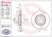 BREMBO 09.C760.11 - Disco de freno