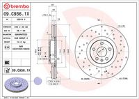 BREMBO 09.C936.1X - Disco de freno