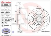 BREMBO 09.C895.1X - Disco de freno