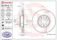 BREMBO 09.D419.11 - Disco de freno