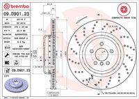 BREMBO 09.D901.23 - Disco de freno