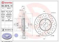 BREMBO 09D2161X - Disco de freno - XTRA LINE - Xtra