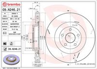 BREMBO 09.N246.21 - Disco de freno