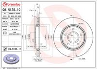 BREMBO 09.N125.10 - Disco de freno