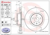 BREMBO 09.N265.21 - Disco de freno