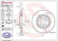 BREMBO 09.D420.11 - Disco de freno